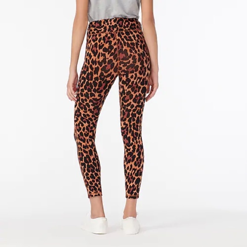 J. Crew 7/8 High-rise Leggings In Leopard - Picture 4 of 8